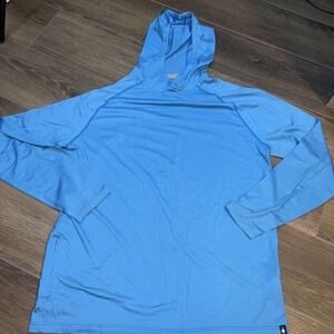 Smartwool Mens Merino Sport 150 Hoodie Size Large Blue Lightweight